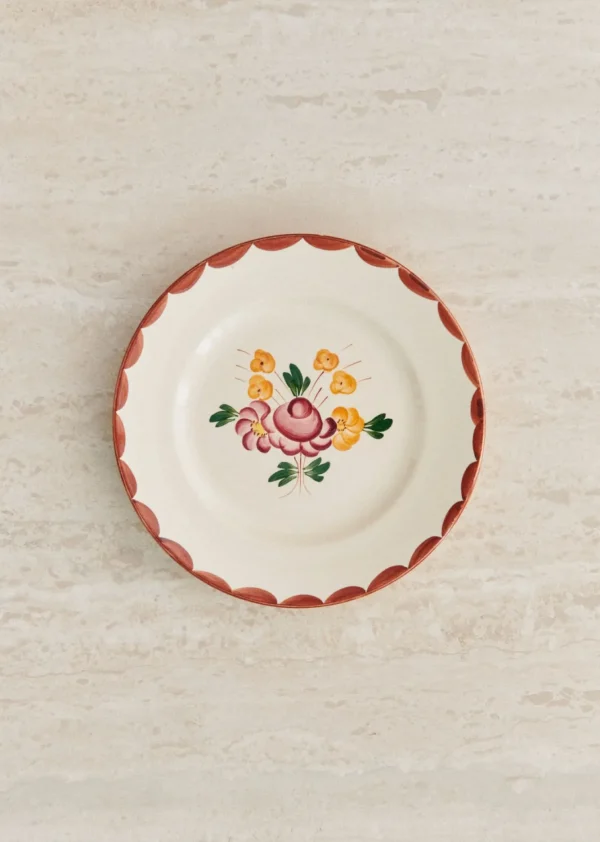 Assiettes à Dessert Anciennes, Crème Fleuries-Sezane Shop