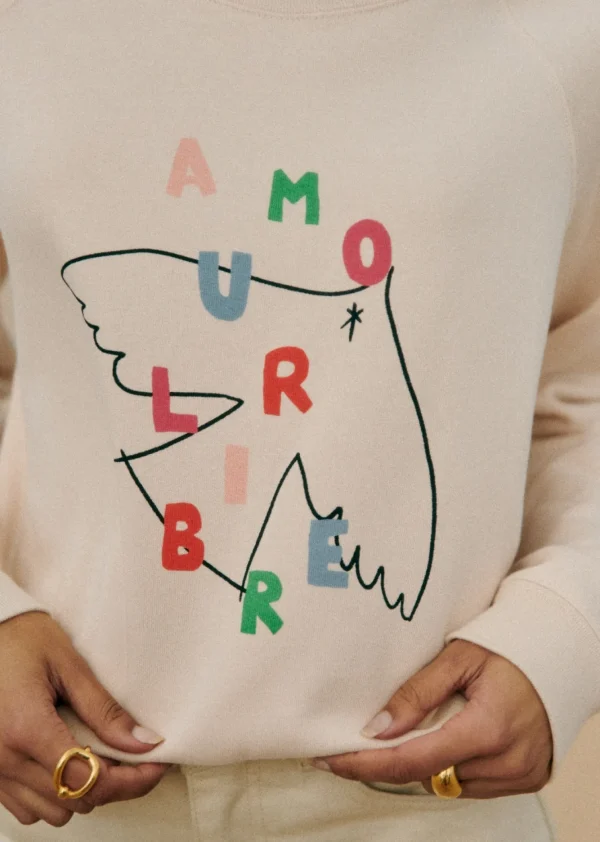 Sweat-Shirt Amour Libre Oiseau - Sézane X Pangea-Sezane New